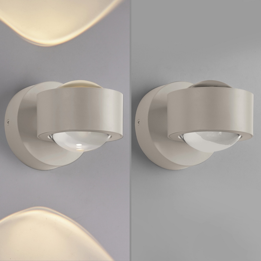 Schöner Wohnen 19331-39 - LED sieninis šviestuvas CHIA 2xLED/2W/230V pilkos spalvos