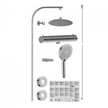 Schütte 60046 - Dušo komplektas su termostatiniu maišytuvu MADURA FRESH, blizgus chromas