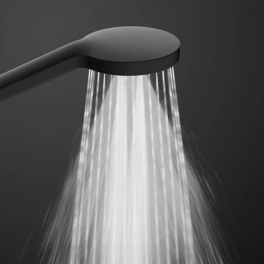 Schütte 60076 - MADURA FRESH juodas dušo komplektas su termostatiniu maišytuvu