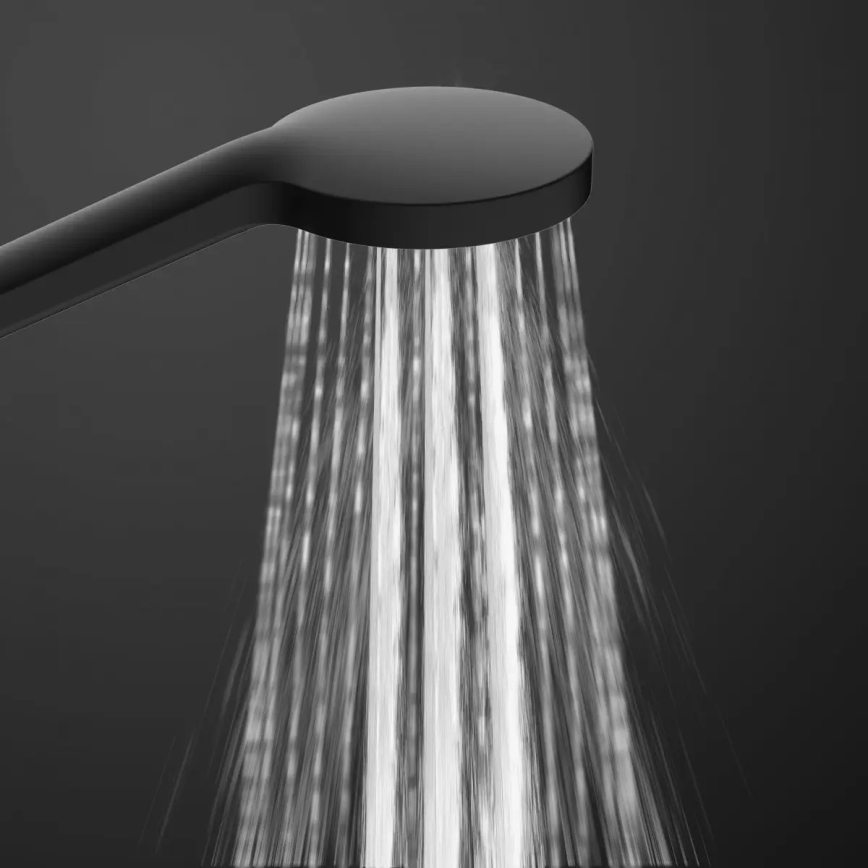 Schütte 60076 - MADURA FRESH juodas dušo komplektas su termostatiniu maišytuvu