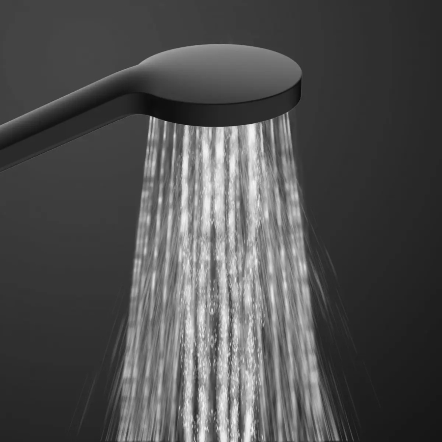 Schütte 60076 - MADURA FRESH juodas dušo komplektas su termostatiniu maišytuvu