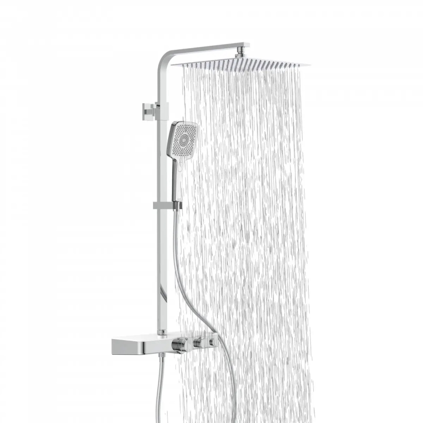 Schütte 60530 - dušo komplektas su termostatiniu maišytuvu OCEAN, blizgus chromas