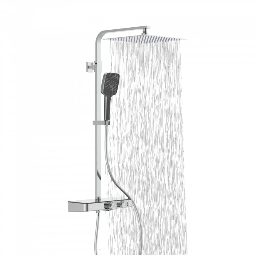 Schütte 60531 - Dušo komplektas su termostatiniu maišytuvu OCEAN, blizgus chromas/antracitas