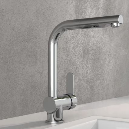 Schütte 79700 - Virtuvinis maišytuvas su ištraukiamu purkštuku LONDON, blizgus chromas