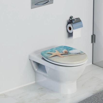 Schütte 82196 - WC dangtis BEACH SoftClose iš duroplasto