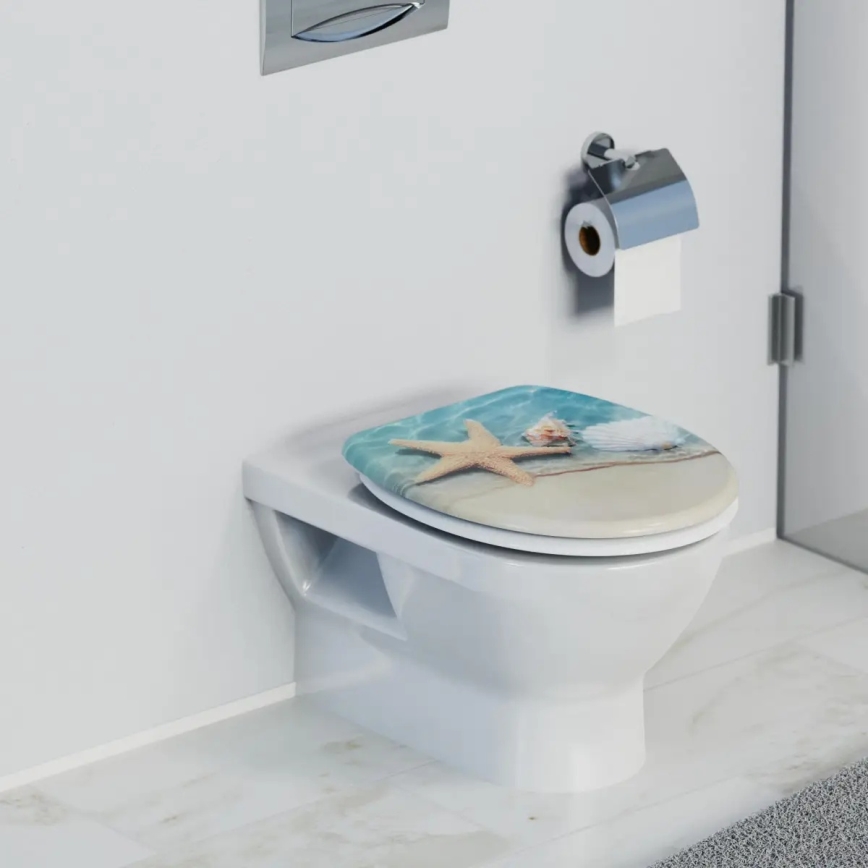 Schütte 82196 - WC dangtis BEACH SoftClose iš duroplasto