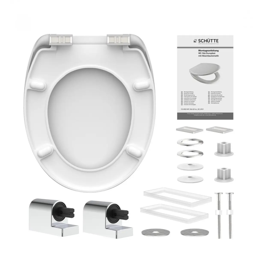 Schütte 82196 - WC dangtis BEACH SoftClose iš duroplasto