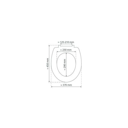 Schütte 82196 - WC dangtis BEACH SoftClose iš duroplasto