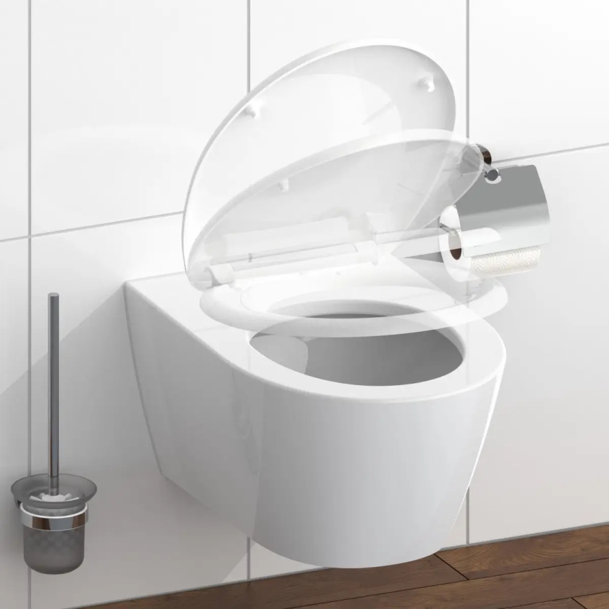 Schütte 82300-A - baltas duroplastinis WC dangtis su SoftClose