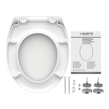 Schütte 82300-A - baltas duroplastinis WC dangtis su SoftClose