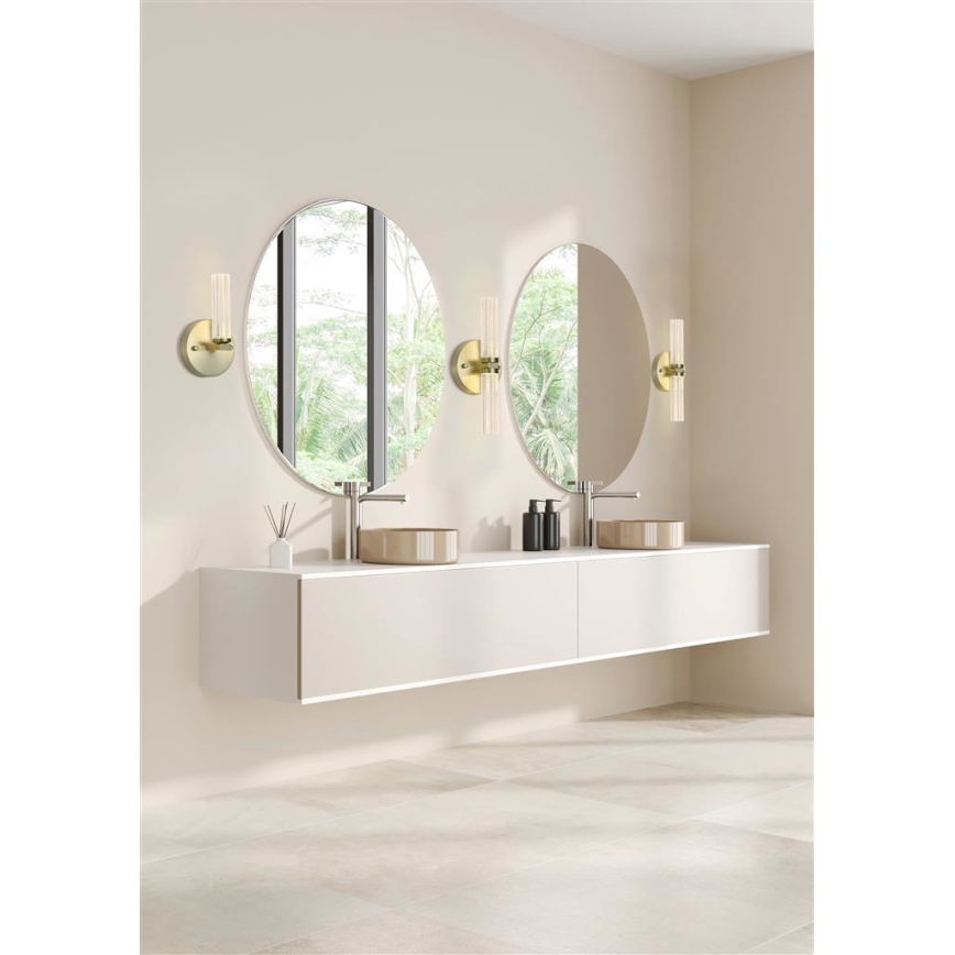 Searchlight - LED reguliuojamo ryškumo vonios sieninis šviestuvas ABERDEEN LED/7W/230V IP44 žalvaris