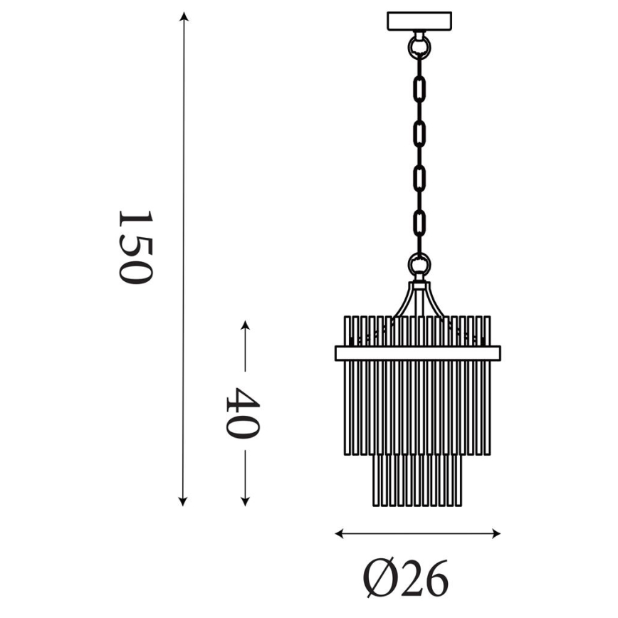Searchlight - Pakabinama liustra ant grandinės LARA 1xE27/60W/230V