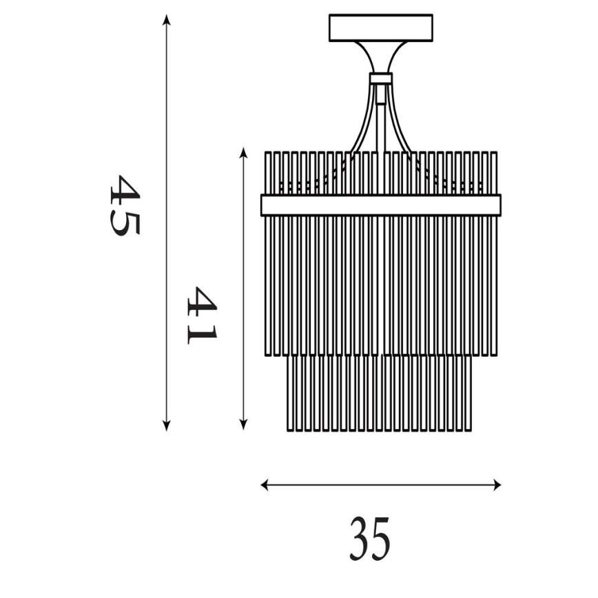 Searchlight - Prigludęs lubų šviestuvas LARA 3xE14/60W/230V