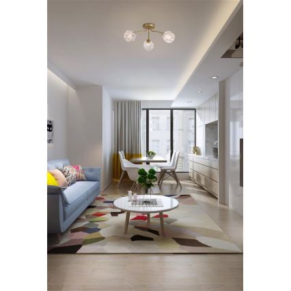 Searchlight - ASTRAL prie lubų tvirtinamas šviestuvas 3xG9/33W/230V auksinis