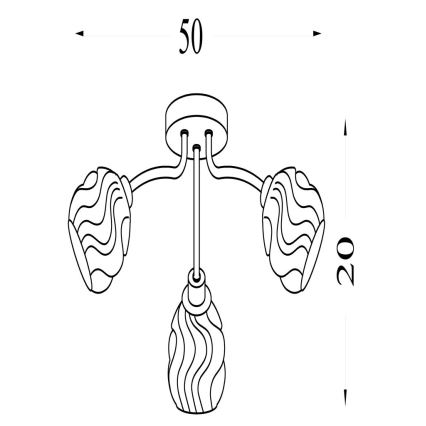 Searchlight - Prigludęs lubinis šviestuvas ASTRAL 3xG9/33W/230V matinis chromas