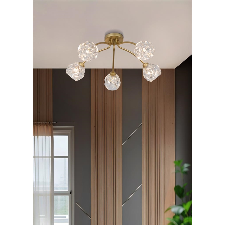 Searchlight - Prigludęs lubų šviestuvas ASTRAL 5xG9/33W/230V auksinis