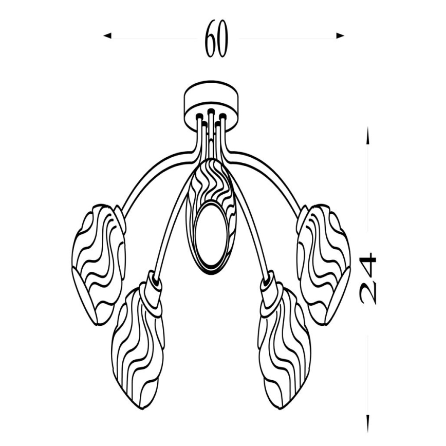 Searchlight - Lubinis šviestuvas ASTRAL 5xG9/33W/230V matinis chromas