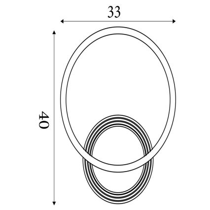 Searchlight - LED dimeriuojamas lubinis šviestuvas CONTOUR LED/24W/230V 3000K