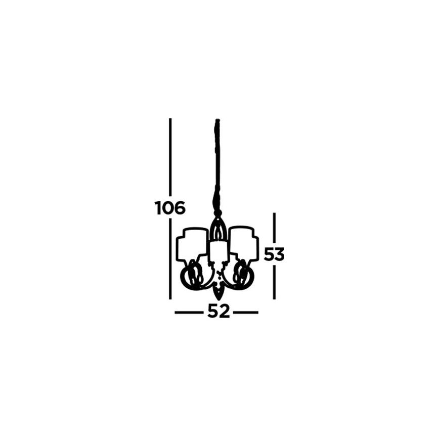 Searchlight - Sietynas ant grandinės ALBERTO 5xE14/60W/230V