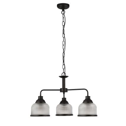Searchlight - Sietynas, kabinamas ant grandinės BISTRO 3xE27/60W/230V juoda