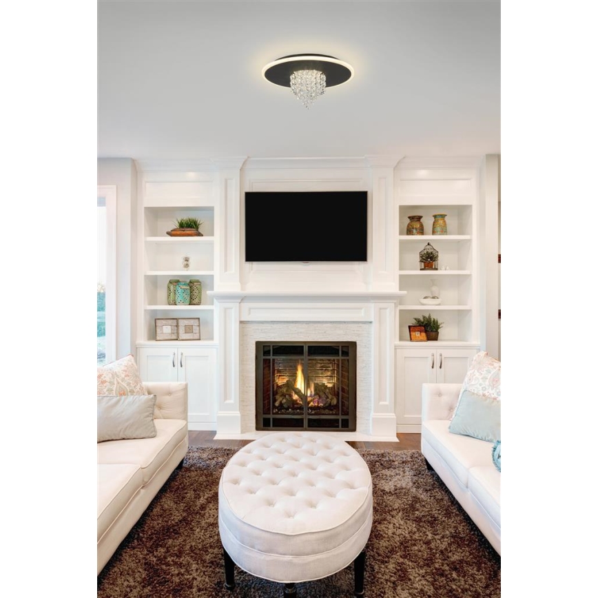 Searchlight - dimeriuojamas LED lubinis šviestuvas DELUGE LED/20W/230V Ø 31,5 cm juodas