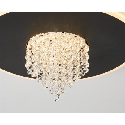 Searchlight - dimeriuojamas LED lubinis šviestuvas DELUGE LED/20W/230V Ø 31,5 cm juodas