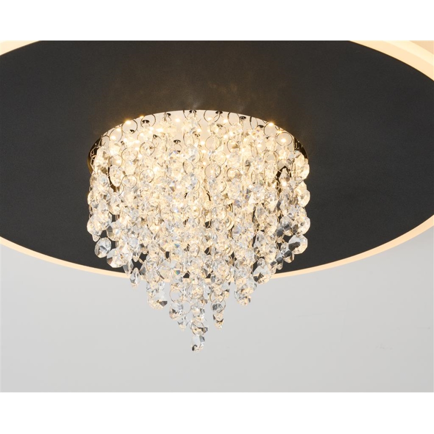 Searchlight - dimeriuojamas LED lubinis šviestuvas DELUGE LED/20W/230V Ø 31,5 cm juodas