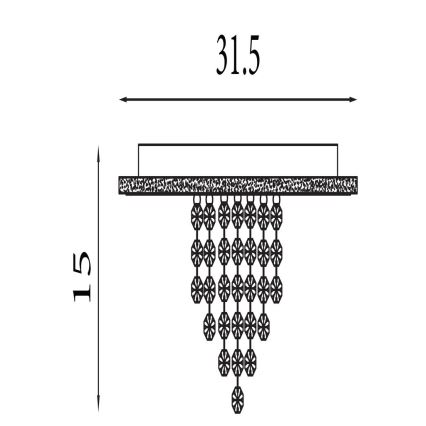 Searchlight - dimeriuojamas LED lubinis šviestuvas DELUGE LED/20W/230V Ø 31,5 cm juodas