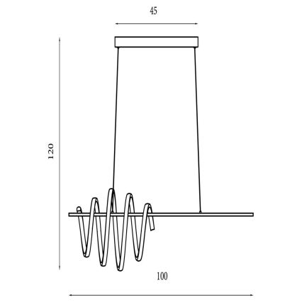 Searchlight - Dimeriuojamas LED pakabinamas šviestuvas ant laido SWORD LED/40W/230V 3000K