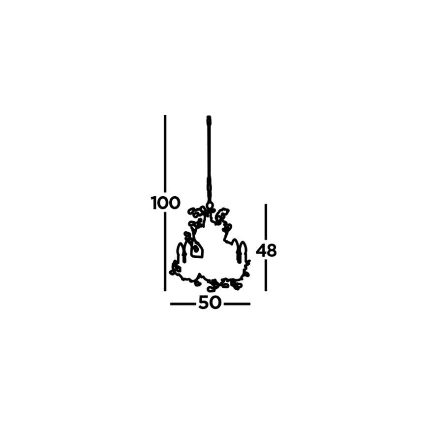 Searchlight - Sietynas ant grandinės ALMANDITE 5xE14/40W/230V