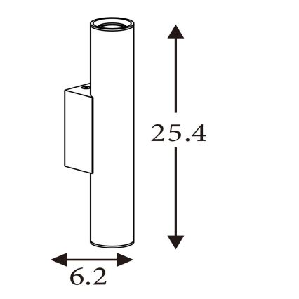 Searchlight - sieninis šviestuvas BEACON 2xGU10/10W/230V auksinis