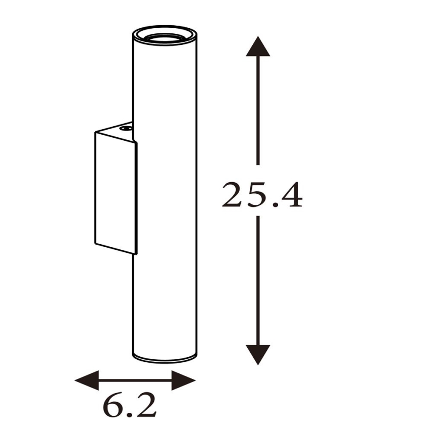 Searchlight - sieninis šviestuvas BEACON 2xGU10/10W/230V auksinis