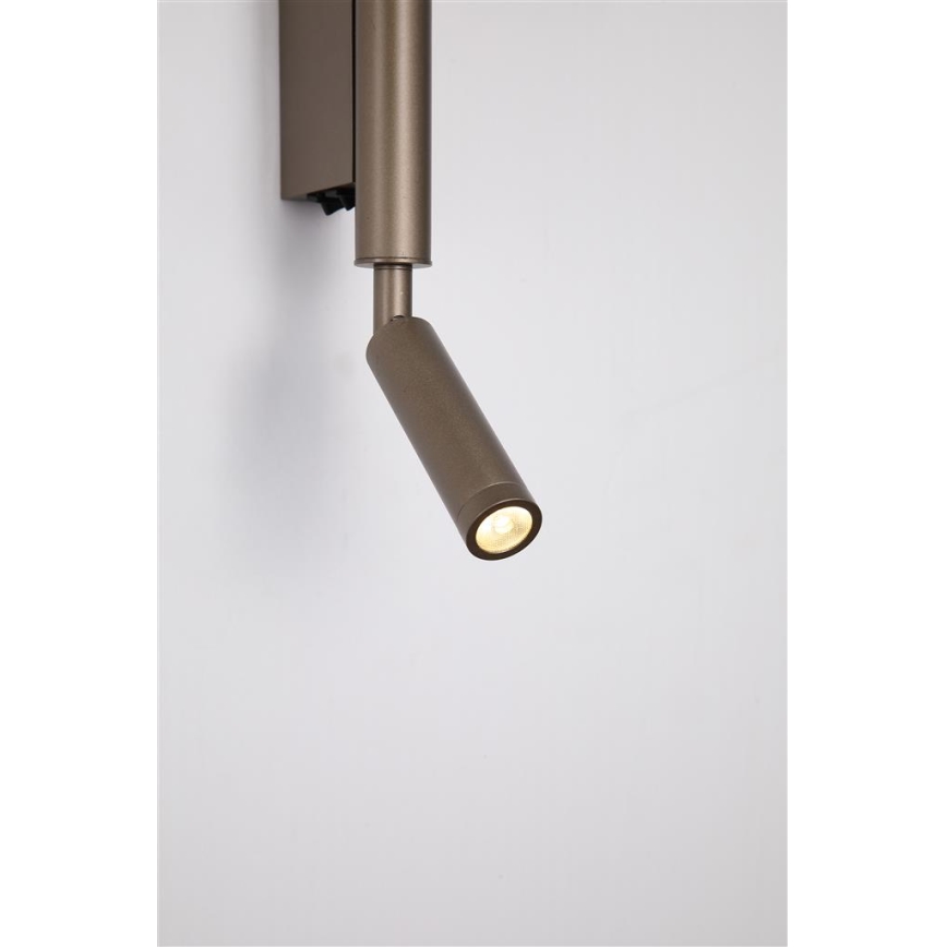 Searchlight - LED taškinis šviestuvas ARCHITECT LED/7W/230V rudos spalvos