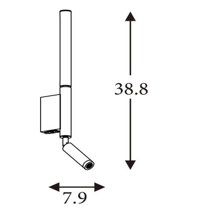 Searchlight - LED taškinis šviestuvas ARCHITECT LED/7W/230V rudos spalvos
