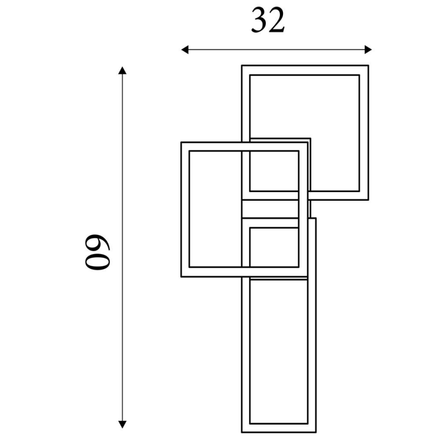 Searchlight - LED dimeriu reguliuojamas lubinis šviestuvas WALL ART II LED/30W/230V 32x60 cm