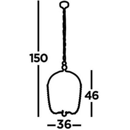 Searchlight  - Sietynas ant stulpo SHOWER 5xE14/60W/230V juodas