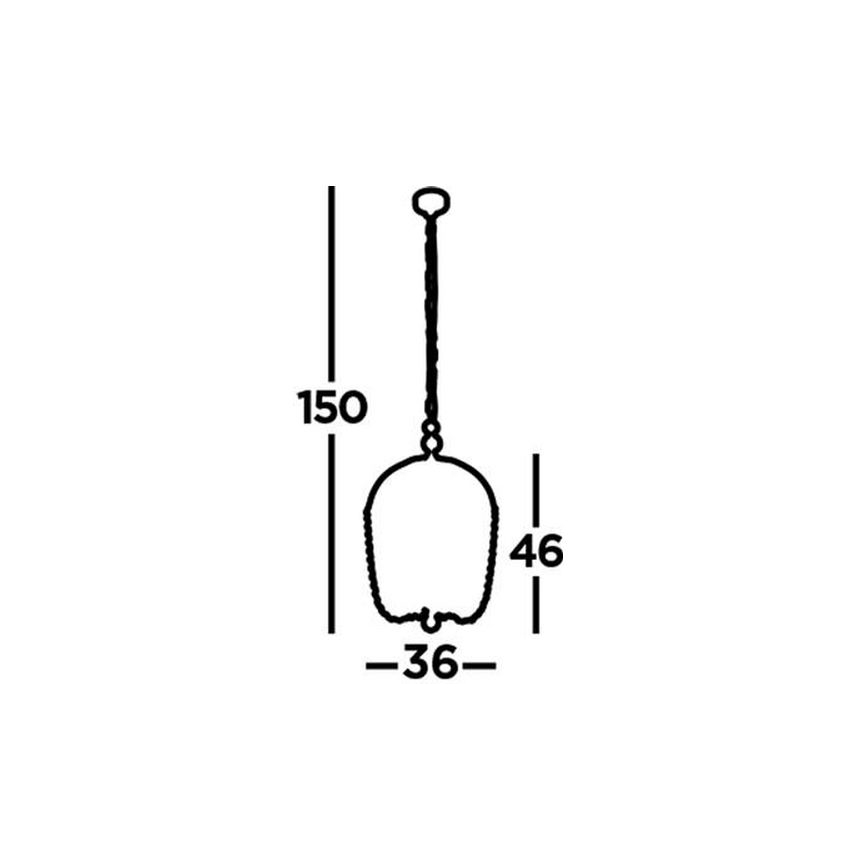 Searchlight  - Sietynas ant stulpo SHOWER 5xE14/60W/230V juodas