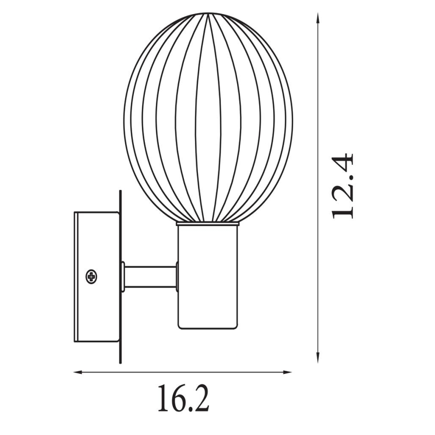 Searchlight - Sieninis šviestuvas LUMINSPHERE 1xG9/7W/230V juodas