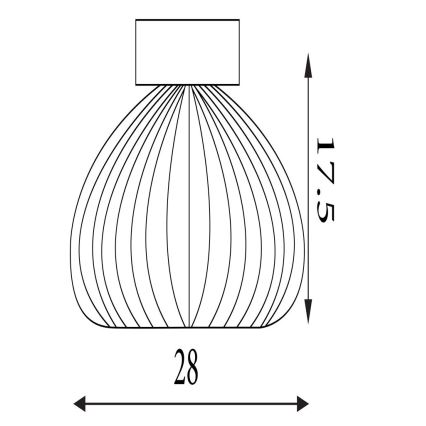 Searchlight - Lubinis šviestuvas CELESTIAL 1xE27/60W/230V skersmuo 28 cm