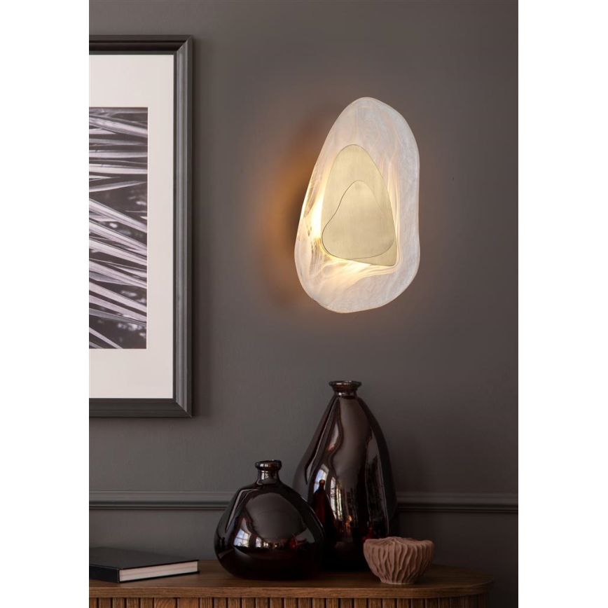 Searchlight - LED sieninis šviestuvas DESTINY LED/8W/230V žalvarinis