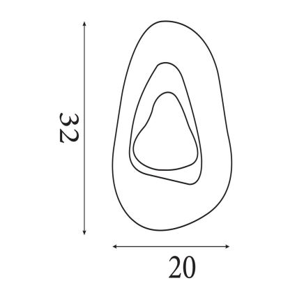Searchlight - LED sieninis šviestuvas DESTINY LED/8W/230V žalvarinis