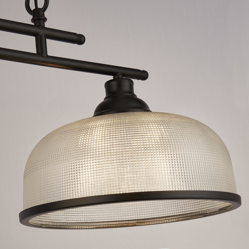 Searchlight - Sietynas, kabinamas ant grandinės BISTRO 3xE27/60W/230V juoda