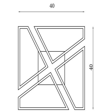 Searchlight - LED dimeriuojamas lubinis šviestuvas QUATRO LED/29W/230V 40x40 cm