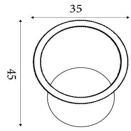 Searchlight - Dimeriuojamas LED lubinis šviestuvas SPECS LED/18W/230V 3000K 35x45 cm žalvaris