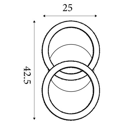 Searchlight - LED dimeriuojamas lubinis šviestuvas SPECS LED/24W/230V 3000K 25x42,5 cm