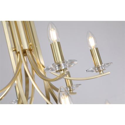 Searchlight - Liustra ant grandinės ASCONA 12xE14/60W/230V