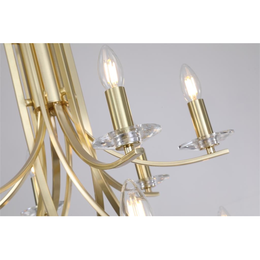 Searchlight - Liustra ant grandinės ASCONA 12xE14/60W/230V