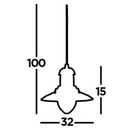 Searchlight - pakabinamas šviestuvas ant laido FISHERMAN 1xE27/60W/230V žalvaris