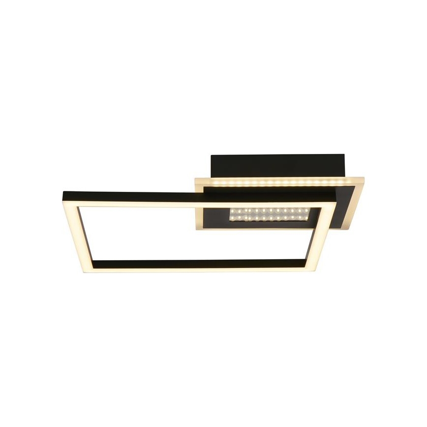 Searchlight - Reguliuojamo ryškumo LED lubinis šviestuvas QUADRATE LED/24W/230V 36x36 cm juodas