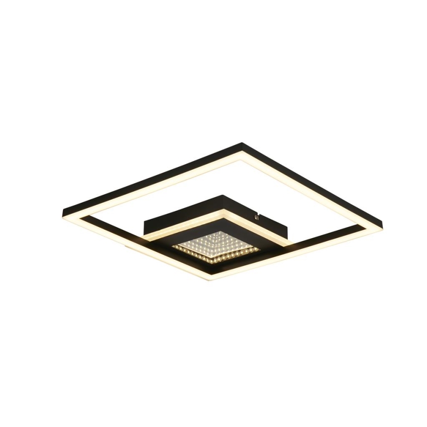 Searchlight - Reguliuojamo ryškumo LED lubinis šviestuvas QUADRATE LED/24W/230V 36x36 cm juodas